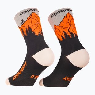 Socken DYNAFIT Traverse Crew black out ultra orange/4220