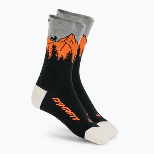 Socken DYNAFIT Traverse Crew black out ultra orange/4220