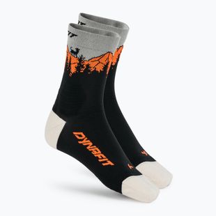 Skisocken DYNAFIT Traverse Mid black out ultra orange/4220