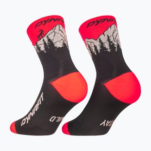 Skisocken DYNAFIT Traverse Mid black out ultra coral/6a10