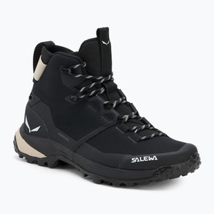 Damen-Trekkingstiefel Salewa Puez 2 Mid Ptx schwarz/schwarz