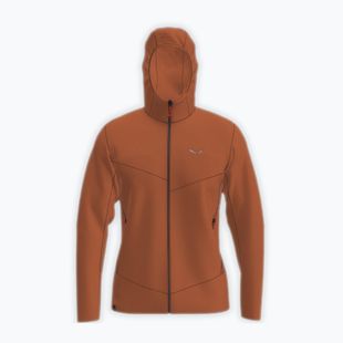 Herren-Trekkingsweatshirt Salewa Puez Rocca Polarlite Hood Bombay Brown