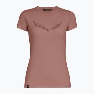 Damen-T-Shirt Salewa Solid Dry desert pink