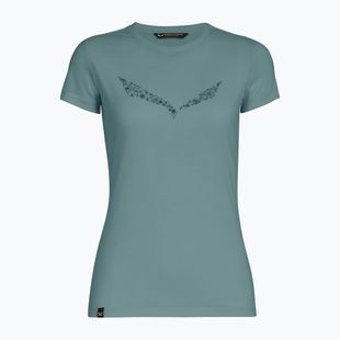 Damen-T-Shirt Salewa Solid Dry willow