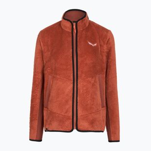 Damen-Trekkingsweatshirt Salewa Puez Warm Full Zip etruscan red