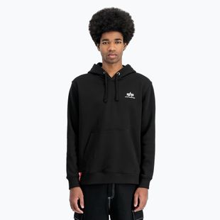Herren Alpha Industries Basic Small Logo Hoodie schwarz