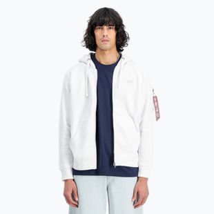 Alpha Industries Herren Sweatshirt Back Print Zip weiß
