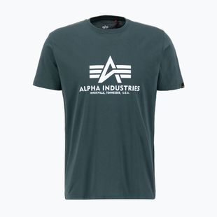Alpha Industries Herren Basic navy grünes T-shirt