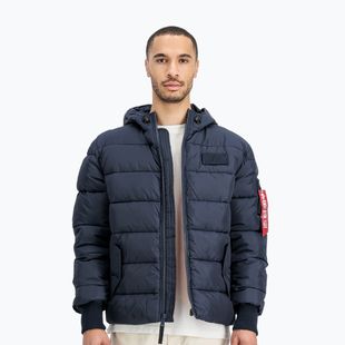 Herren Alpha Industries Kapuzenpuffer Faux Down Jacke rep.blue