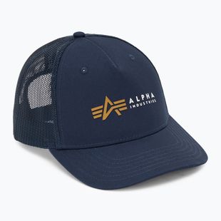 Herren Alpha Industries Label Trucker Baseballmütze rep.blau