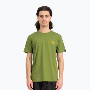 Alpha Industries Herren Basic Small Logo T-Shirt moosgrün