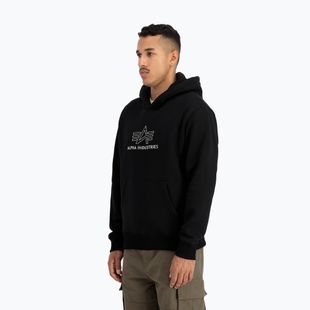 Herren Alpha Industries Basic Hoodie TPU schwarz/chrom