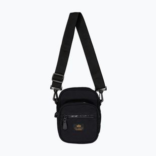 Herren Alpha Industries Label Messenger Bag Small 1 l schwarz