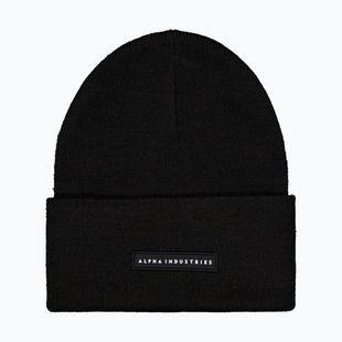 Mütze Alpha Industries Rubber Logo Beanie black