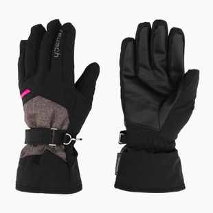 Damen-Skihandschuh Reusch Helena R-Tex Xt schwarz/schwarz melange/pink glo