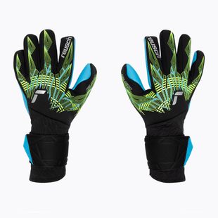 Reusch Pure Contact Torwarthandschuhe Aqua schwarz/fluo lime/aqua