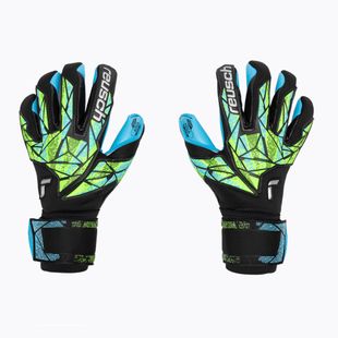 Reusch Attrakt Aqua Torwarthandschuhe schwarz/fluo lime/aqua