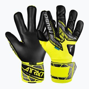Torwarthandschuhe Reusch Attrakt Duo Evolution safety yellow/silver/black