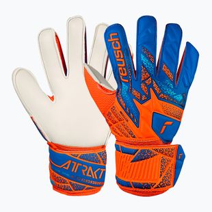 Torwarthandschuhe Kinder Reusch Attrakt Solid Junior shocking orange/blue