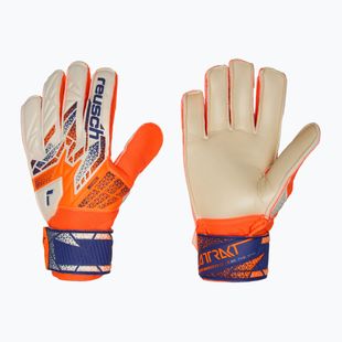 Torwarthandschuhe Kinder Reusch Attrakt Solid Junior shocking orange/energize blue