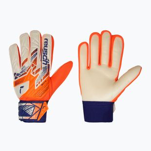 Torwarthandschuhe Kinder Reusch Attrakt Starter Solid Junior shocking orange/energize blue