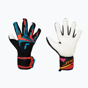 Torwarthandschuhe Reusch Attrakt Freegel Advance black/aqua blue/shocking orange
