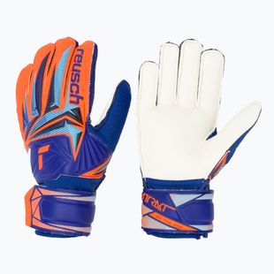 Kinder-Torwarthandschuhe Reusch Attrakt Solid Junior sharp blue/shocking orange