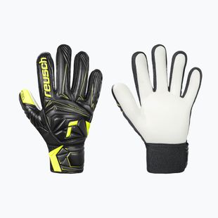 Handschuhe Torwart Kinder Reusch Attrakt Starter Solid Finger Support Junior black/safety yellow