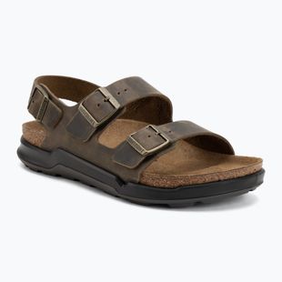 Herrensandalen BIRKENSTOCK Milano Crosstown Oiled Leather Regular faded khaki