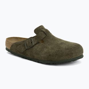 Badelatschen BIRKENSTOCK Boston Suede Leather thyme