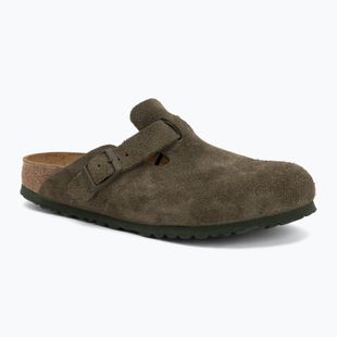 Badelatschen BIRKENSTOCK Boston Suede Leather thyme
