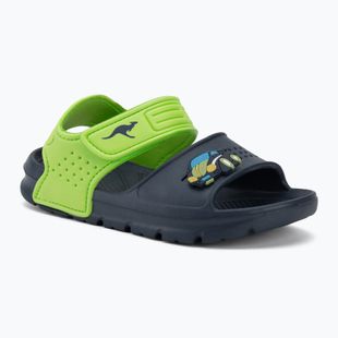 Kinder-Sandalen Kangaroos KangaSwim II dark navy/lime