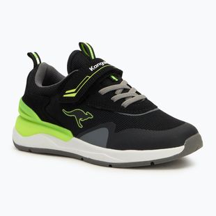 Kinderschuhe KangaROOS KD-Gym EV jet black/neon yellow