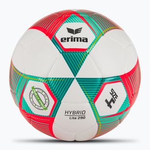 ERIMA Hybrid Lite 290 flery-koralle/petrol Größe 4 Fußball