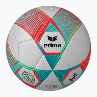 ERIMA Hybrid Lite 290 flery-koralle/petrol Größe 4 Fußball