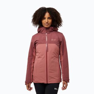 Jacke 3in1 Damen Jack Wolfskin Hunberg mineral red