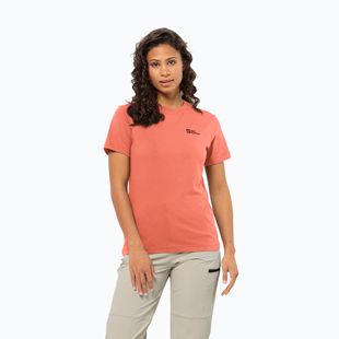 Damen-Trekking-T-Shirt Jack Wolfskin Essential warm amber