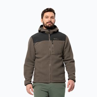 Jack Wolfskin Herren Fleecejacke Kammweg Pile Fz kalter Kaffee