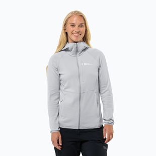 Jack Wolfskin Damen-Fleecejacke Kolbenberg Hooded Fz cool grey