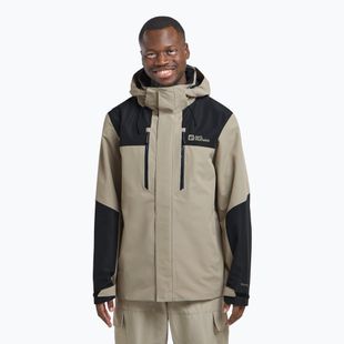 Regenjacke Herren Jack Wolfskin Jasper 2L stone