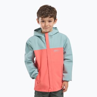 Regenjacke Kinder Jack Wolfskin Tucan sunset coral