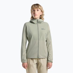 Fleece Sweatshirt Damen Jack Wolfskin Prelight Trail Hoody mint leaf