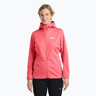 Softshell Jacke Damen Jack Wolfskin Feldberg Hoody sunset coral