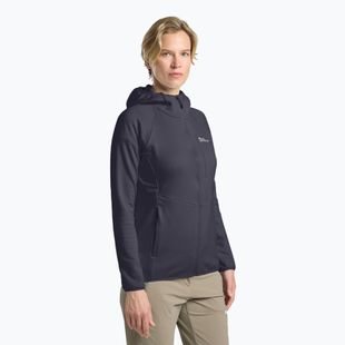 Fleece Sweatshirt Damen Jack Wolfskin Kolbenberg Hooded Full Zip graphite