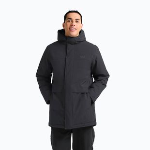 Gefütterter Herrenmantel Jack Wolfskin Cold Camp Coat black