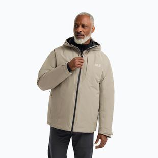 Herren Daunenjacke Jack Wolfskin Icecape 2L Down Ins Rds linen