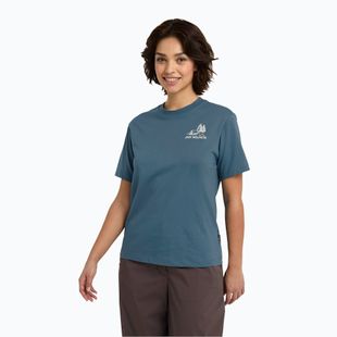 Shirt Damen Jack Wolfskin Cadena tent aluminium blue