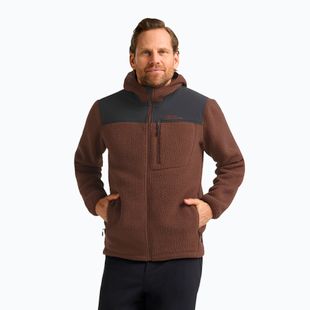 Fleece Hoodie Sweatshirt Herren Jack Wolfskin Kammweg Pile Fz hot choc