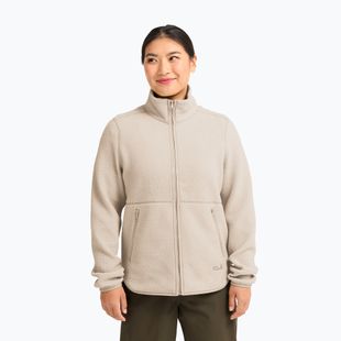 Fleecejacke für Damen Jack Wolfskin Lite Curl Full Zip oyster