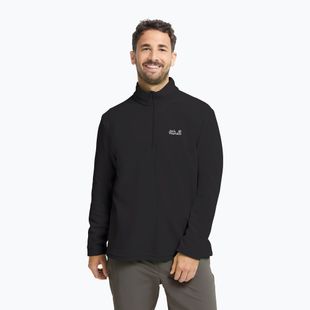 Fleecejacke für Herren Jack Wolfskin Taunus 100 Half Zip black